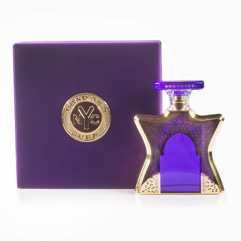 Bond No. 9 Dubai Amethyst Eau de Parfum in a star-shaped purple glass bottle