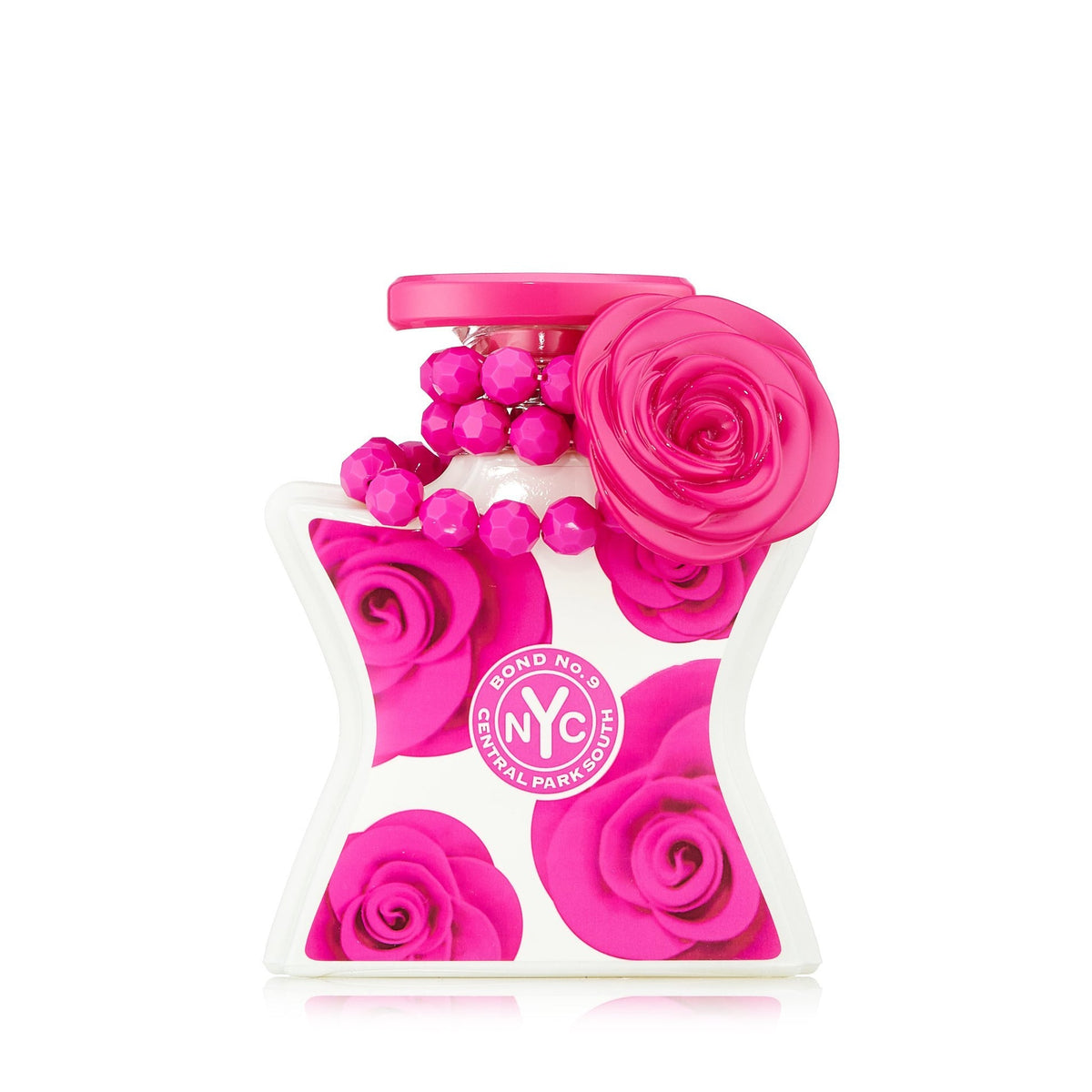 Bond No. 9 Central Park South perfume bottle with pink rose patterns