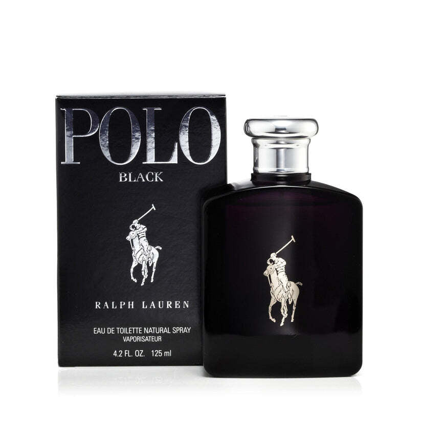 Ralph Lauren Polo Black Eau de Toilette Natural Spray, 4.2 FL. OZ. 125 ml